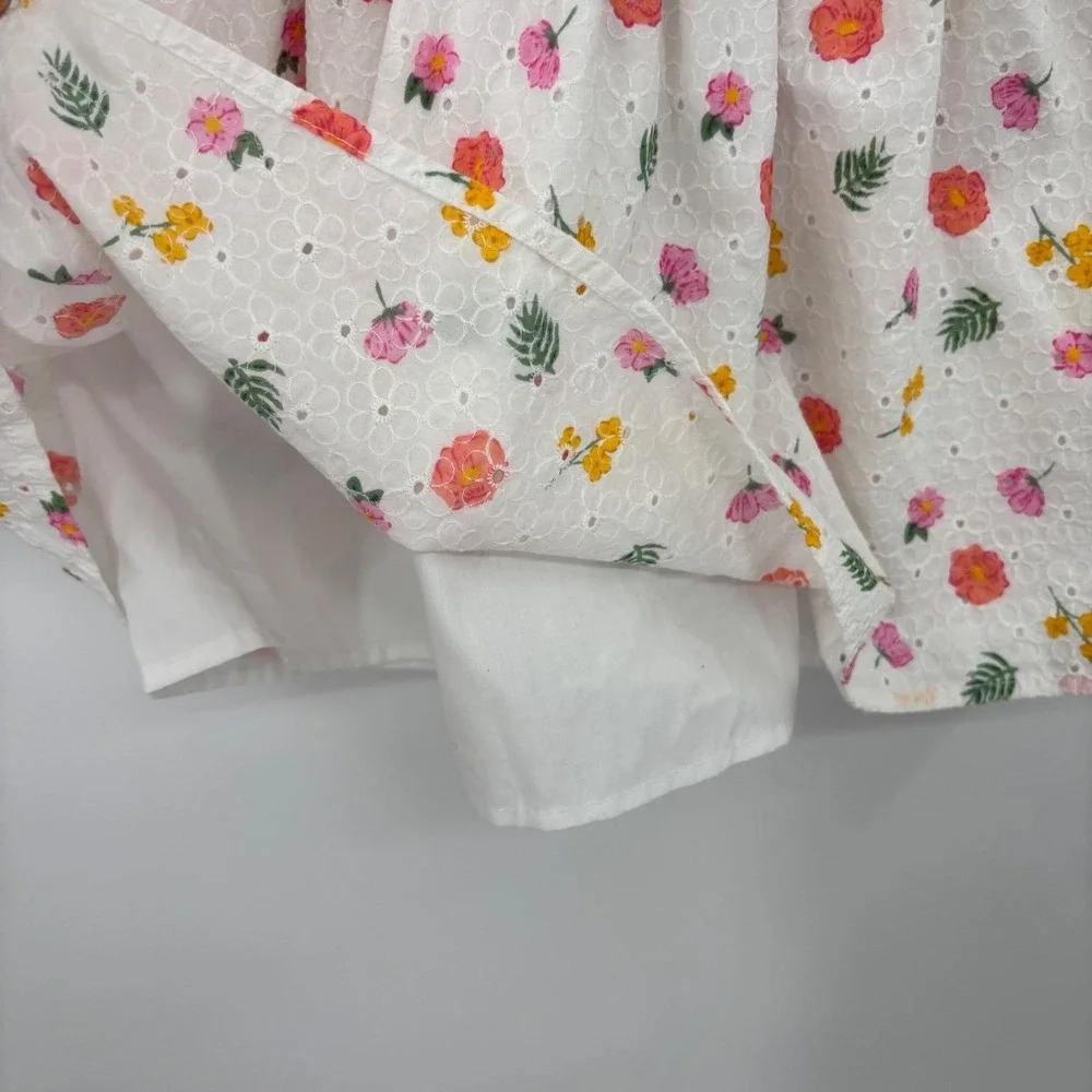 Disney Minnie Mouse Dress Size 4/5 Girls Pink Flutter Sleeve Floral Eyelet Boho